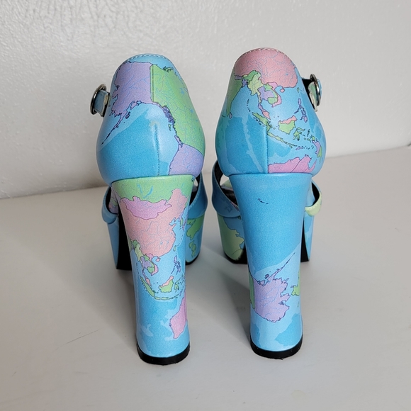 Dolls Kill x Delia's Jet Setter Platform Heels Women's Size 10 - Picture 6 of 12